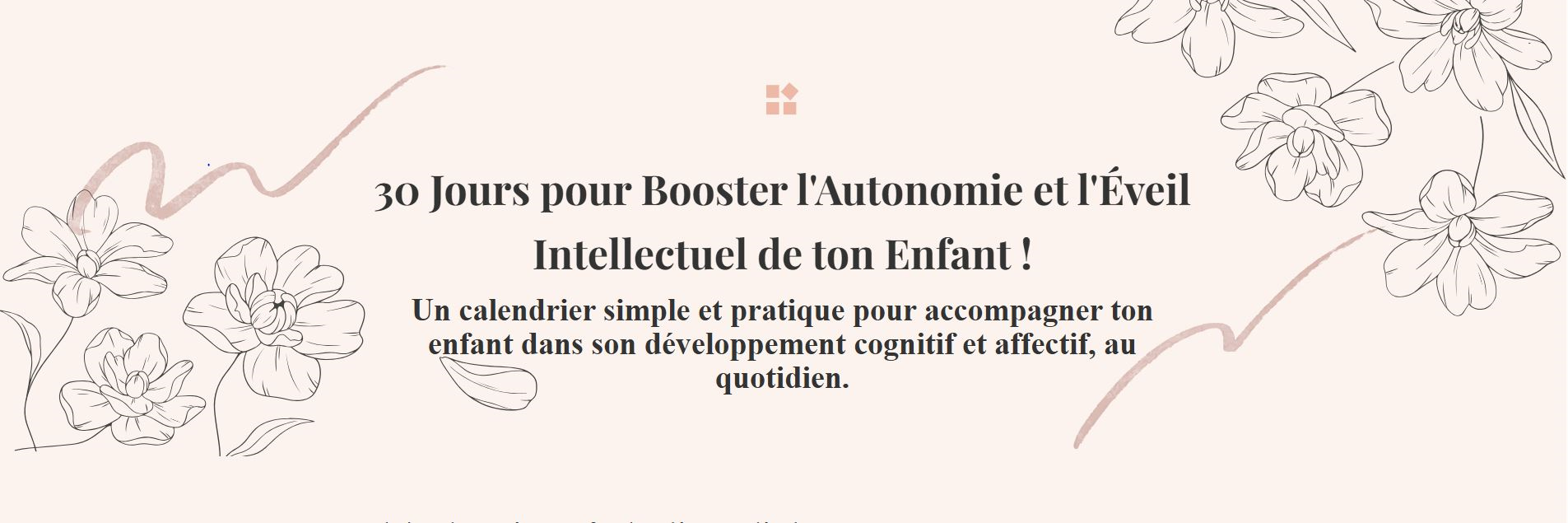 30 jours pour Booster l'éveil de ton enfant